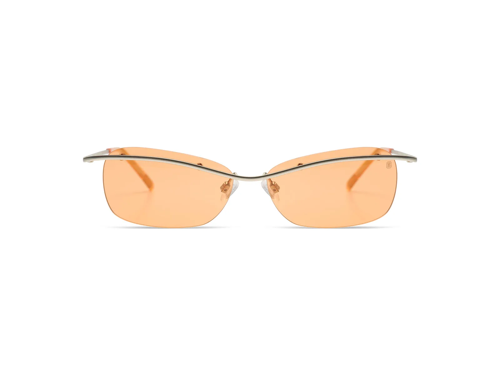 Lunettes de soleil Komono Lani, monture métal fine et verres orangés